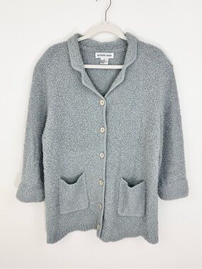 Katherine Bishop Cozy Boucle Jacket Transitional Jacket XL Blue Grey